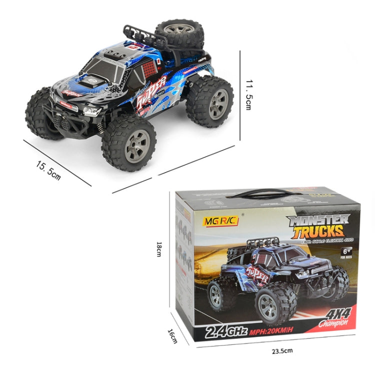 MGRC Charging Remote Control Car 2.4G Wireless Remote Control Four-Way Cross-Country Climbing Car 1:18 Car Model(Red) - RC Cars by MGRC | Online Shopping South Africa | PMc TechLife | Buy Now Pay Later Mobicred