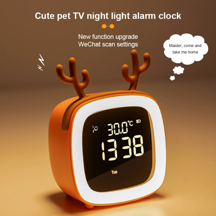 Cartoon Deer Shape Children Snooze Multifunctional USB Rechargeable Student LED Alarm Clock(Blue) - free shipping - PMc TechLife - Order now!