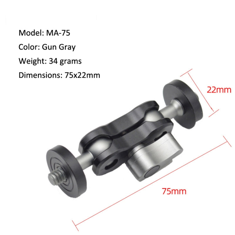 MA-75 Gun Gray YJ Magic Arm Bracket Mount 1/4 inch Ball Head Magic Arm - free shipping - PMC TechLife - Order now!