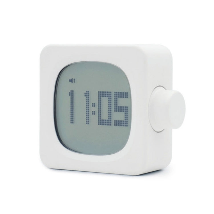 Student Creative Multifunctional Mute Bedside Bedroom Square Alarm Clock(Milky) - Novelty Clock by PMc TechLife | Online Shopping South Africa | PMc TechLife | Buy Now Pay Later Mobicred