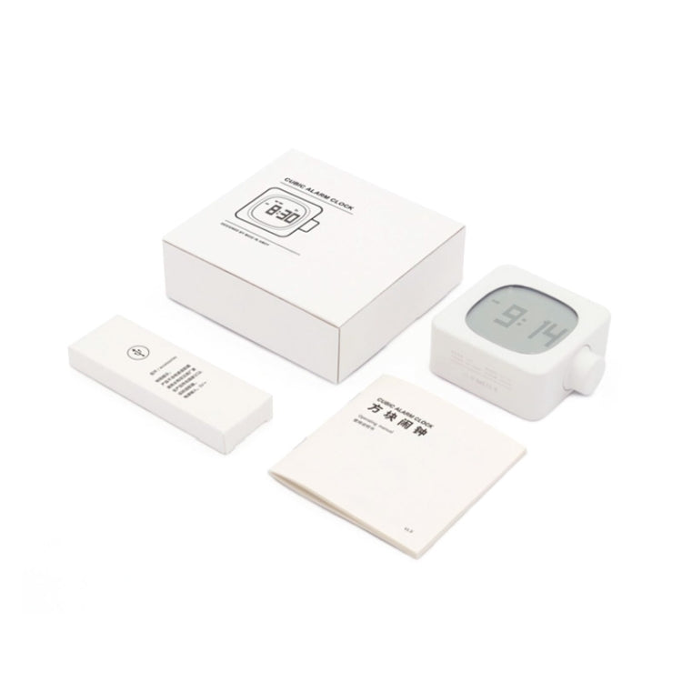 Student Creative Multifunctional Mute Bedside Bedroom Square Alarm Clock(Milky) - Novelty Clock by PMc TechLife | Online Shopping South Africa | PMc TechLife | Buy Now Pay Later Mobicred