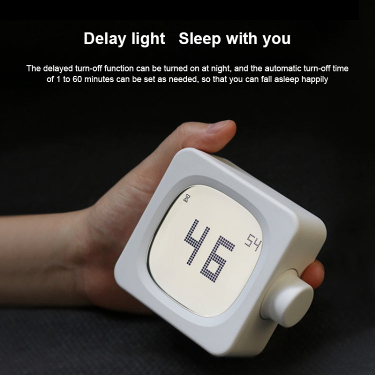 Student Creative Multifunctional Mute Bedside Bedroom Square Alarm Clock(Milky) - Novelty Clock by PMc TechLife | Online Shopping South Africa | PMc TechLife | Buy Now Pay Later Mobicred
