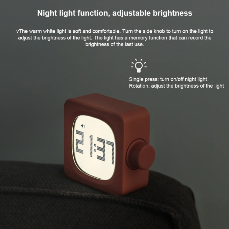 Student Creative Multifunctional Mute Bedside Bedroom Square Alarm Clock(Pea Green) - Novelty Clock by PMc TechLife | Online Shopping South Africa | PMc TechLife | Buy Now Pay Later Mobicred