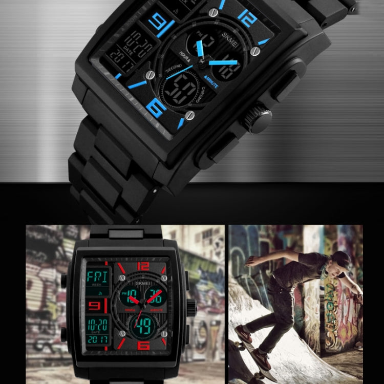 SKMEI 1274  Men Fashion Electronic Watch Multifunctional Outdoor Sports Watch(Red) - free shipping - PMC TechLife - Order now!