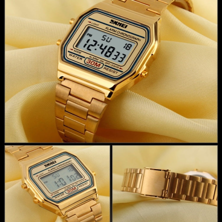 SKMEI 1123 Men Business Lightweight Watch Waterproof Steel Band Electronic Watch - free shipping - PMC TechLife - Order now!