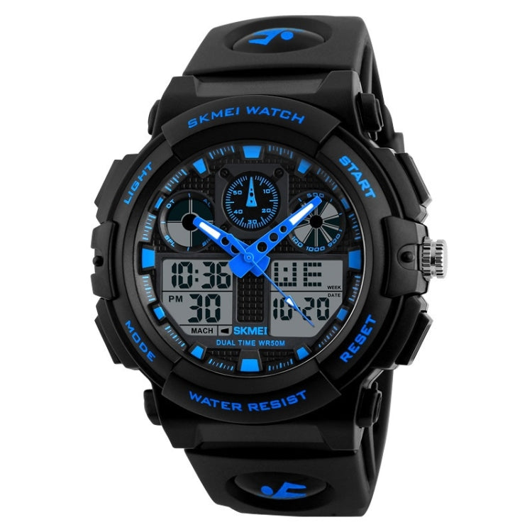SKMEI 1270 Men Waterproof Dual Display Digital Watch Outdoor Sports Watch(Blue) - free shipping - PMC TechLife - Order now!
