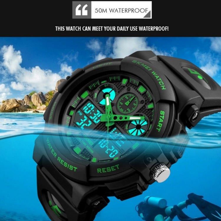 SKMEI 1270 Men Waterproof Dual Display Digital Watch Outdoor Sports Watch(Green) - free shipping - PMC TechLife - Order now!