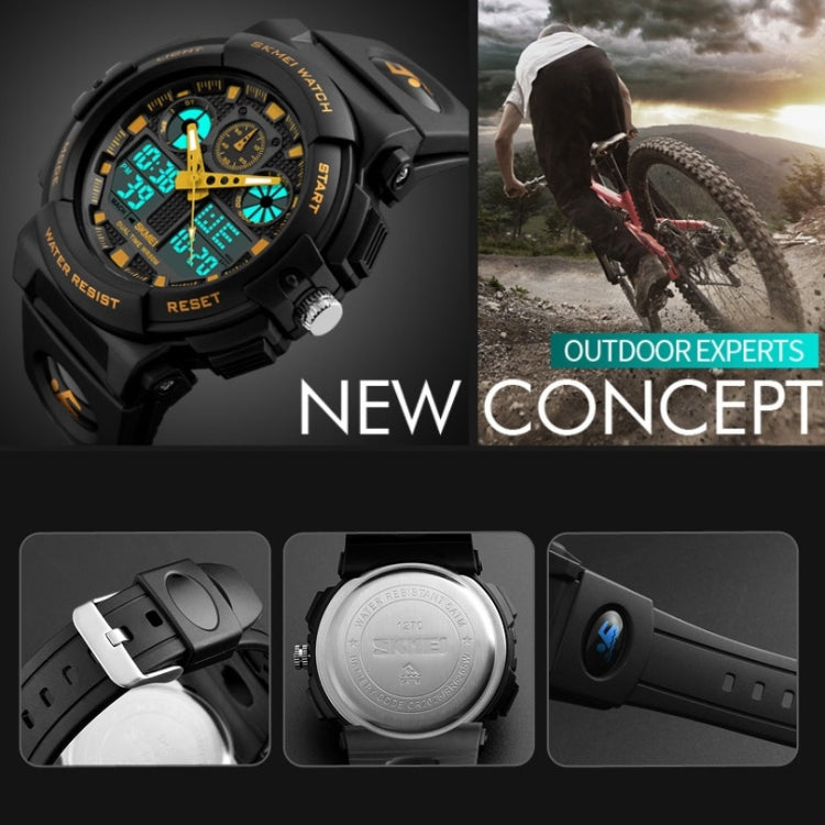 SKMEI 1270 Men Waterproof Dual Display Digital Watch Outdoor Sports Watch(Gray) - free shipping - PMC TechLife - Order now!