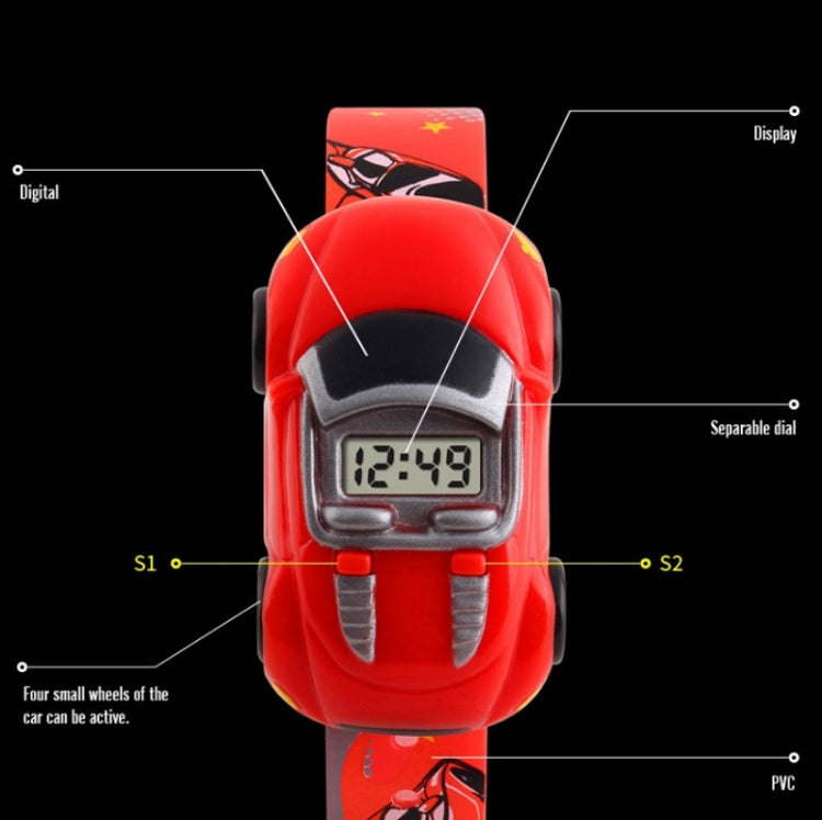 SKMEI 1241 Fashion Cute Cartoon Car Children Digital Watch(Red) - free shipping - PMC TechLife - Order now!