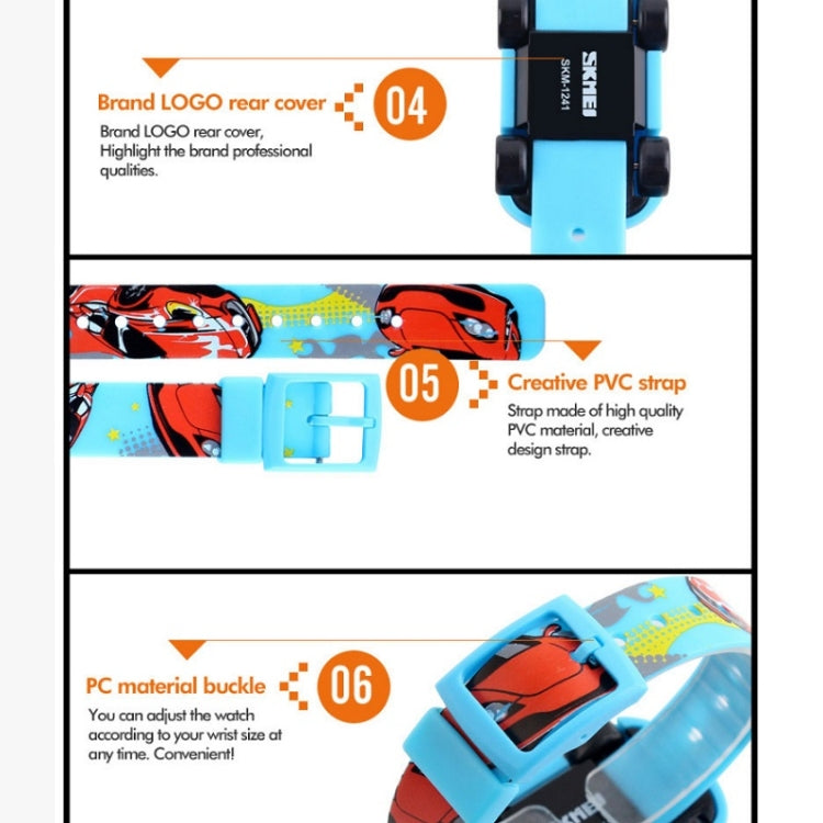 SKMEI 1241 Fashion Cute Cartoon Car Children Digital Watch(Yellow) - free shipping - PMC TechLife - Order now!