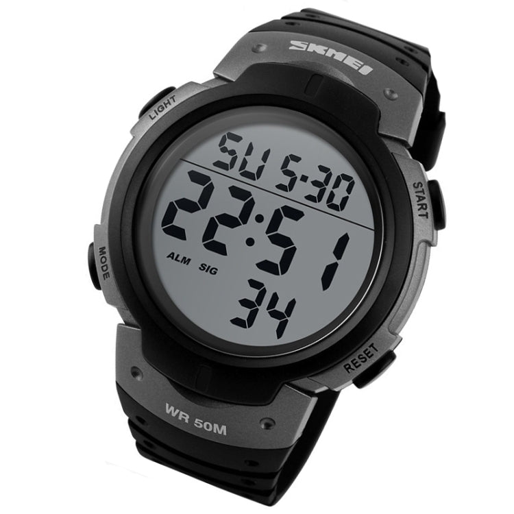 SKMEI 1068 Men Waterproof Outdoor Sports Digital Watch Student Fashion Watch(Titanium) - free shipping - PMC TechLife - Order now!