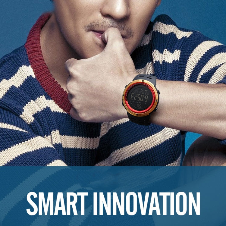 SKMEI 1250 Men Outdoor Waterproof Sports Digital Watch Multi-Function Watch(Gold/Red) - free shipping - PMC TechLife - Order now!
