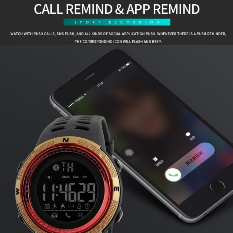 SKMEI 1250 Men Outdoor Waterproof Sports Digital Watch Multi-Function Watch(Coffee/Gold) - free shipping - PMC TechLife - Order now!