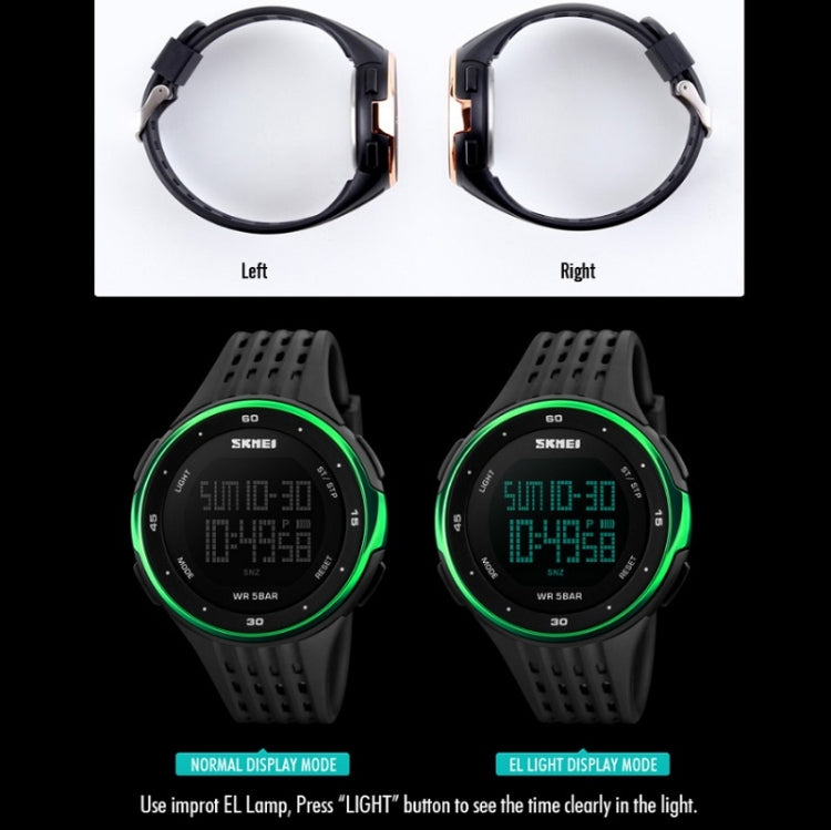 SKMEI 1219 Men Multi-Function Electronic Watch Outdoor Sports Watch(Rose Gold) - free shipping - PMC TechLife - Order now!