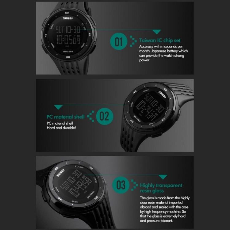 SKMEI 1219 Men Multi-Function Electronic Watch Outdoor Sports Watch(Blue) - free shipping - PMC TechLife - Order now!