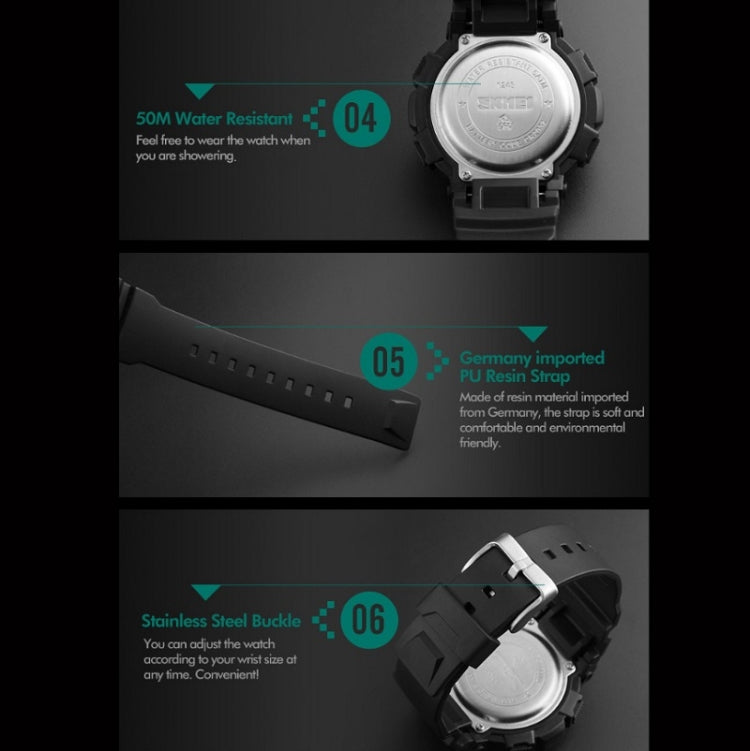 SKMEI 1243 Men Sports Watch Outdoor Waterproof Digital Watch(Golden) - free shipping - PMC TechLife - Order now!
