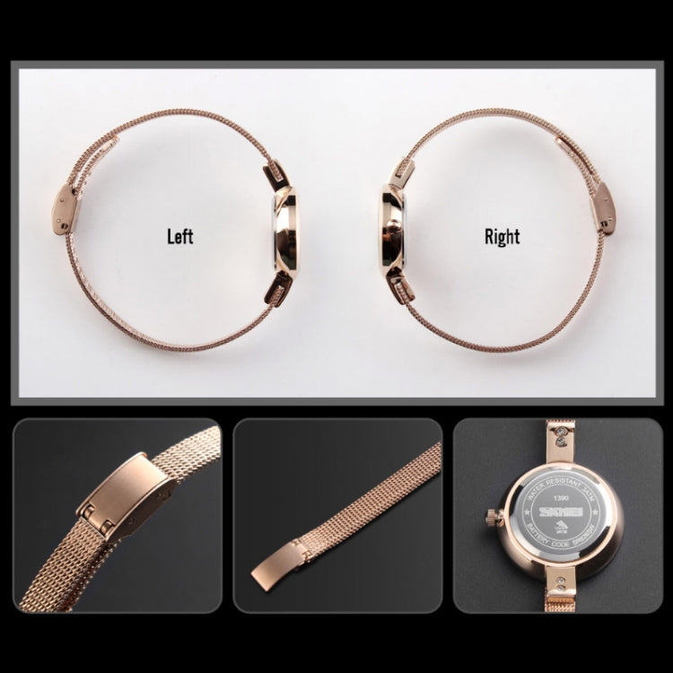 SKMEI 1390 Ladies Business Casual Watch Steel Band Lightweight Quartz Watch(Silver) - free shipping - PMC TechLife - Order now!