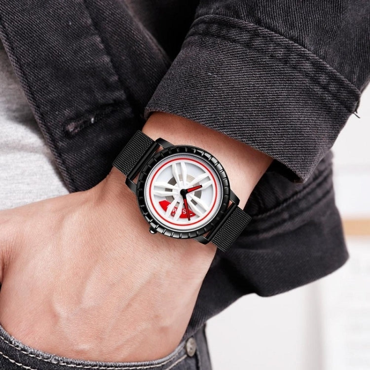 SKMEI 1634 Men Waterproof Watch Fashion Quartz Watch(White Steel Belt) - free shipping - PMC TechLife - Order now!