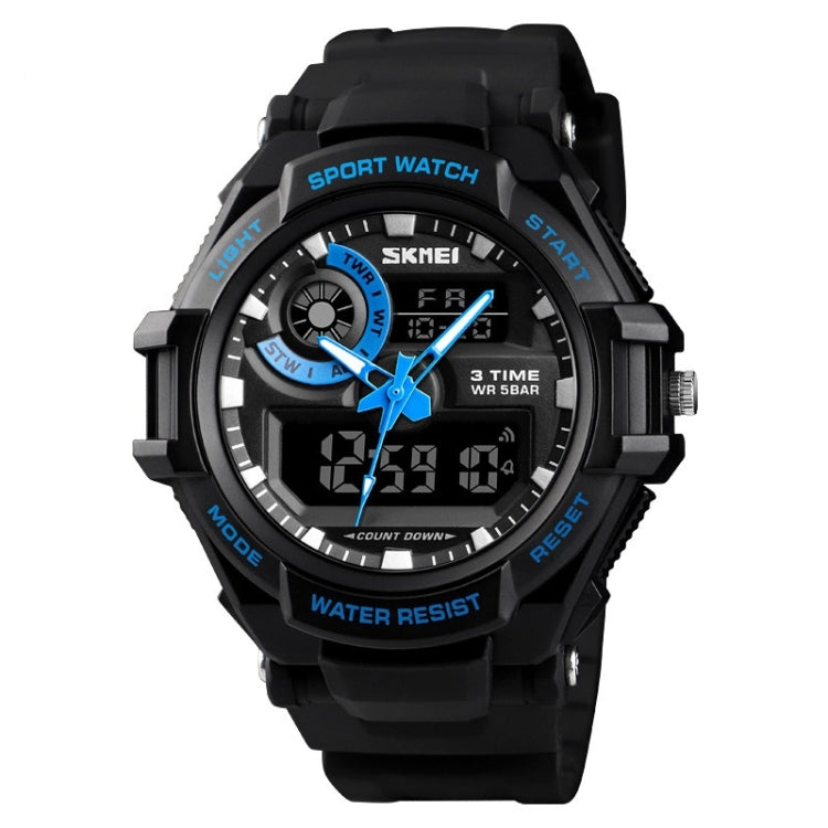 SKMEI 1357 Mens Multifunctional Sports Digital Watch Student Water-resistant Watch(Blue) - free shipping - PMC TechLife - Order now!