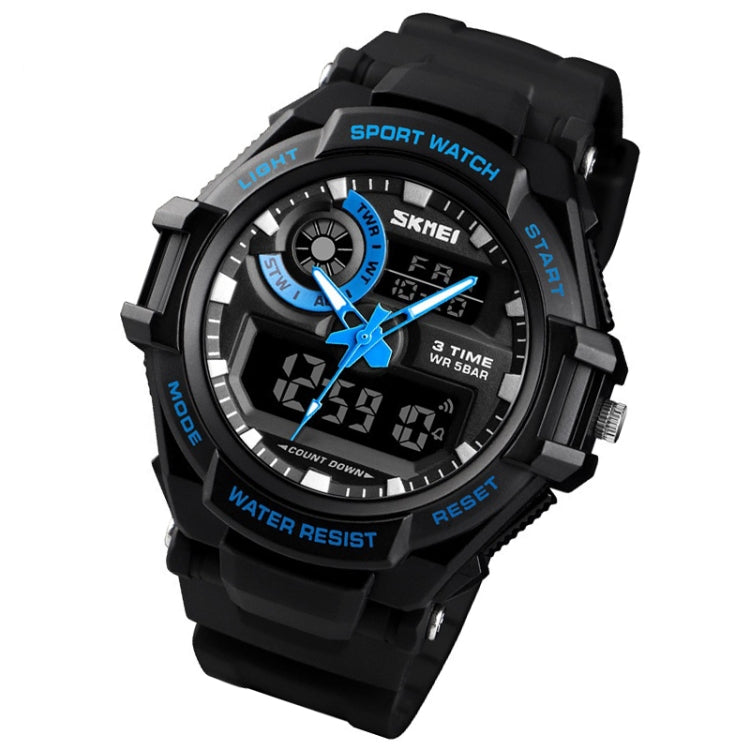 SKMEI 1357 Mens Multifunctional Sports Digital Watch Student Water-resistant Watch(Blue) - free shipping - PMC TechLife - Order now!