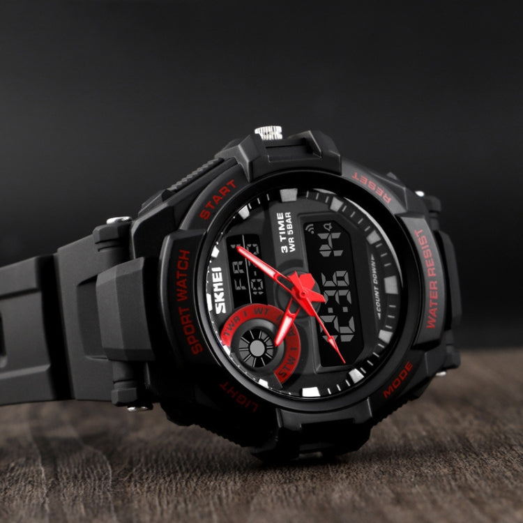 SKMEI 1357 Mens Multifunctional Sports Digital Watch Student Waterproof Watch(Black) - free shipping - PMC TechLife - Order now!