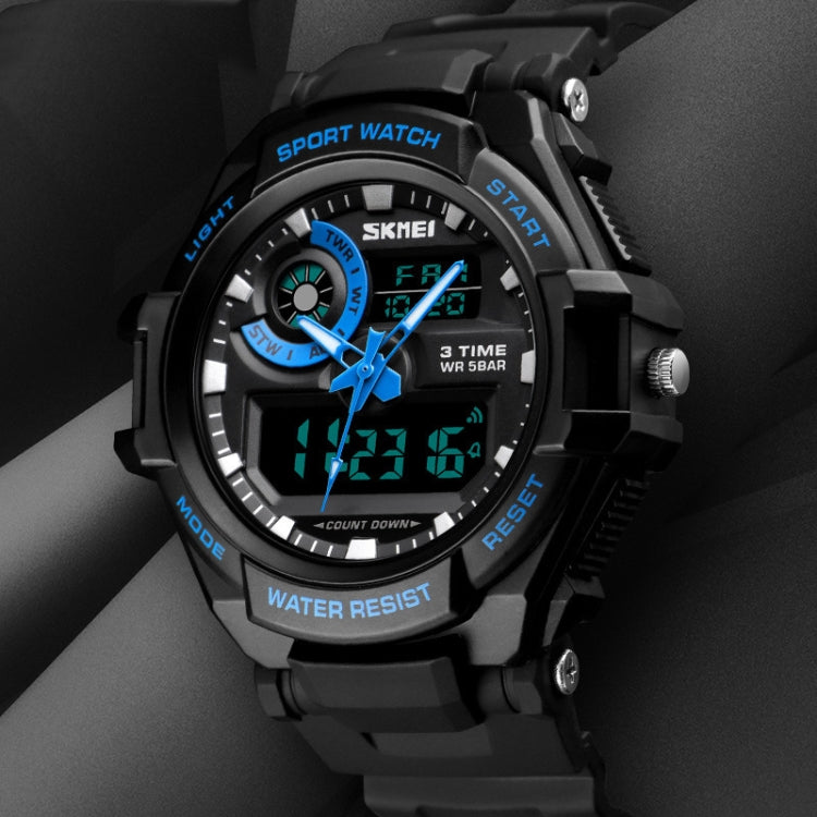 SKMEI 1357 Mens Multifunctional Sports Digital Watch Student Water-resistant Watch(Blue) - free shipping - PMC TechLife - Order now!