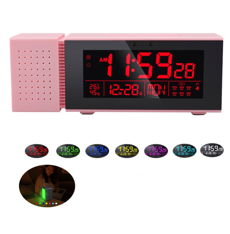 TS-P30 Multifunctional Night Light Alarm Digital Clock with FM Radio & Temperature / Humidity Display & IR Sensor Function(Pink) - Alarm Clocks by PMc TechLife | Online Shopping South Africa | PMc TechLife | Buy Now Pay Later Mobicred