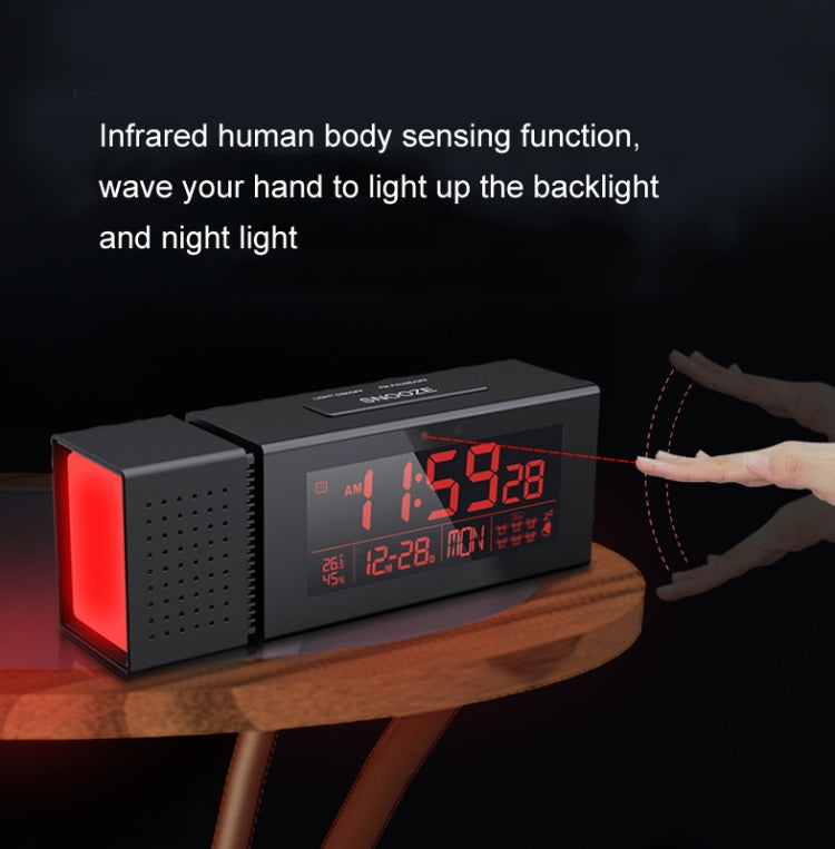 TS-P30 Multifunctional Night Light Alarm Digital Clock with FM Radio & Temperature / Humidity Display & IR Sensor Function(Black) - Alarm Clocks by PMc TechLife | Online Shopping South Africa | PMc TechLife | Buy Now Pay Later Mobicred