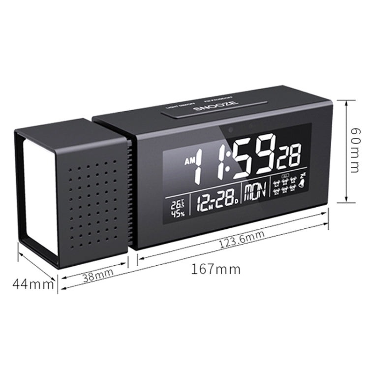 TS-P30 Multifunctional Night Light Alarm Digital Clock with FM Radio & Temperature / Humidity Display & IR Sensor Function(White) - Alarm Clocks by PMc TechLife | Online Shopping South Africa | PMc TechLife | Buy Now Pay Later Mobicred