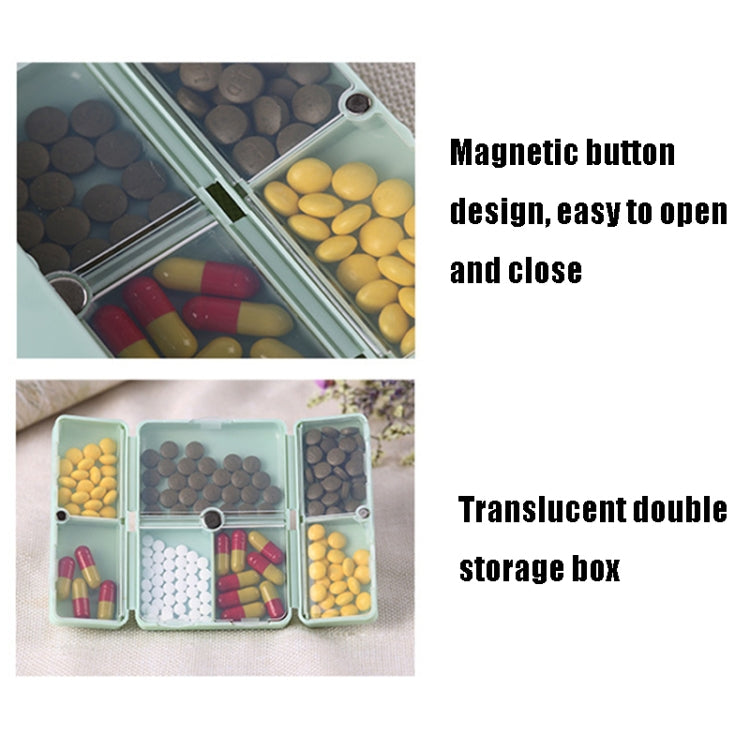 Folding Portable Sealed and Dispensing Small Pill Box(Green) - free shipping - PMC TechLife - Order now!