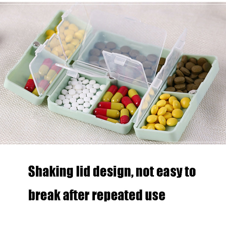 Folding Portable Sealed and Dispensing Small Pill Box(Blue) - free shipping - PMC TechLife - Order now!