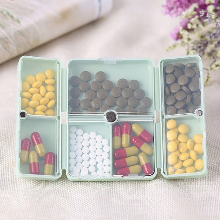 Folding Portable Sealed and Dispensing Small Pill Box(Blue) - free shipping - PMC TechLife - Order now!
