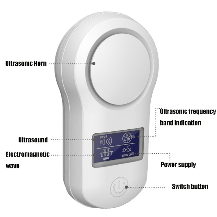 BG-305 Display Ultrasonic Insect Repellent, Product specifications: US Plug(Black) - Repellents by PMC TechLife | Online Shopping South Africa | PMC TechLife | Buy Now Pay Later Mobicred