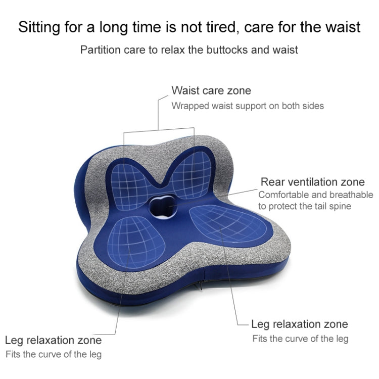 Memory Foam Petal Cushion Office Chair Home Car Seat Cushion, Size: With Storage Bag(Crystal Velvet Gray Black Stitching) - Cushions & Pillows by PMC TechLife | Online Shopping South Africa | PMC TechLife | Buy Now Pay Later Mobicred