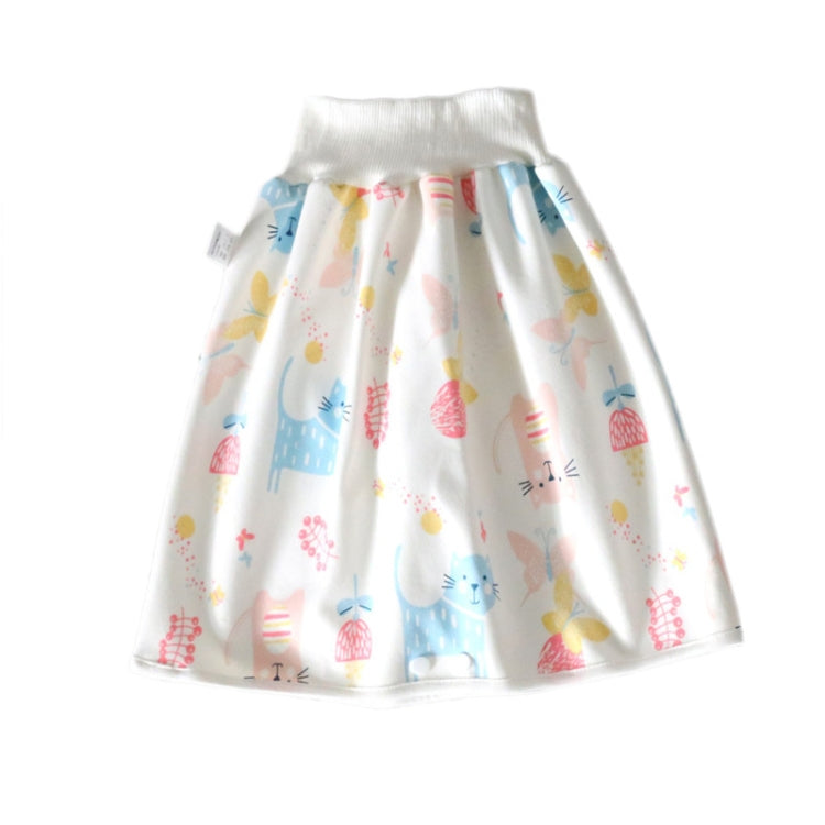 Baby Water-Proof And Leak-Proof Cloth Diapers Children Washable Cotton Cloth Bed-Wetting Skirt Pants, Colour: L(Red Cat and Blue Cat) - Baby Care by PMc TechLife | Online Shopping South Africa | PMc TechLife | Buy Now Pay Later Mobicred
