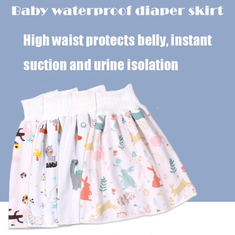 Baby Water-Proof And Leak-Proof Cloth Diapers Children Washable Cotton Cloth Bed-Wetting Skirt Pants, Colour: L(Red Cat and Blue Cat) - Baby Care by PMc TechLife | Online Shopping South Africa | PMc TechLife | Buy Now Pay Later Mobicred