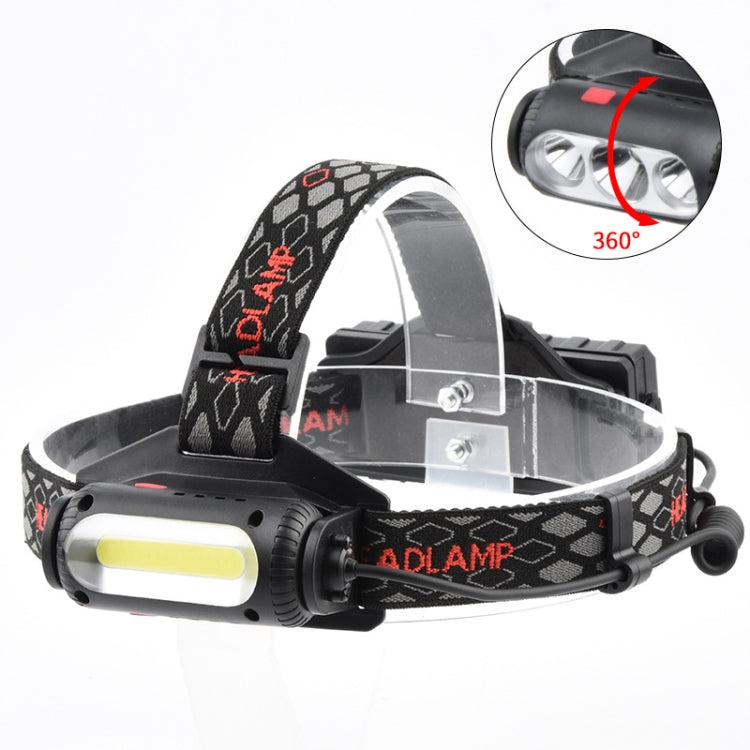 TG-TD113 T6+COB Head-Mounted USB Charging Rotating Multi-Function Headlight White Red And Green Three Light Sources Headlight (With Charging Set) - Headlamp by PMC Jewellery | Online Shopping South Africa | PMC Jewellery | Buy Now Pay Later Mobicred