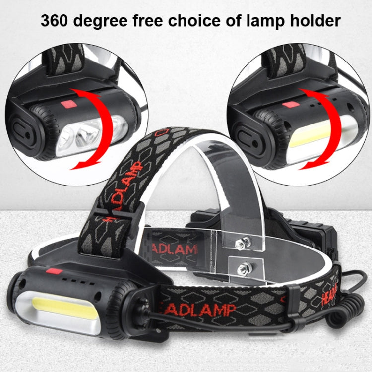 TG-TD113 T6+COB Head-Mounted USB Charging Rotating Multi-Function Headlight White Red And Green Three Light Sources Headlight (With Charging Set) - Headlamp by PMC Jewellery | Online Shopping South Africa | PMC Jewellery | Buy Now Pay Later Mobicred