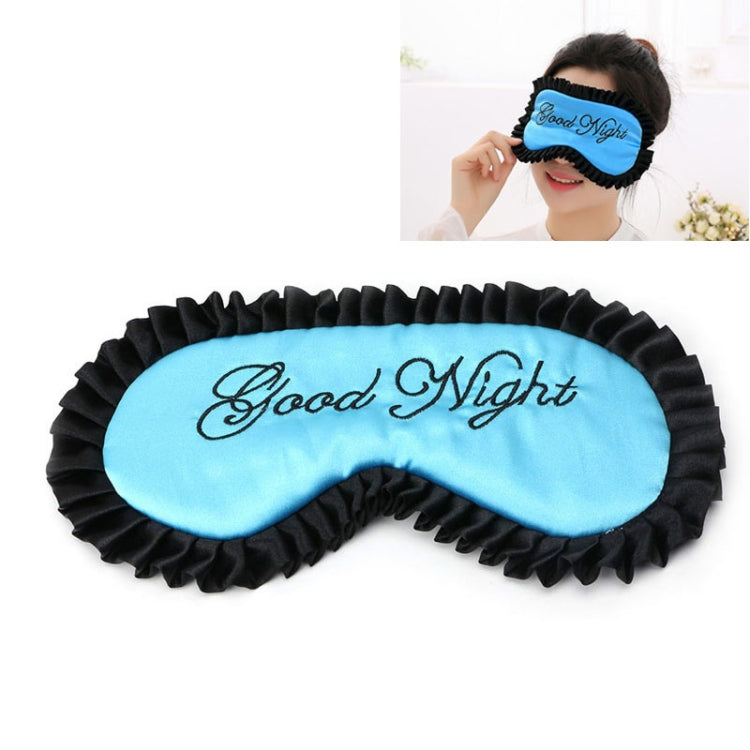 Comfortable Imitation Silk Satin Personalized Travel Sleep Mask Eye Cover(Blue) - free shipping - PMC TechLife - Order now!