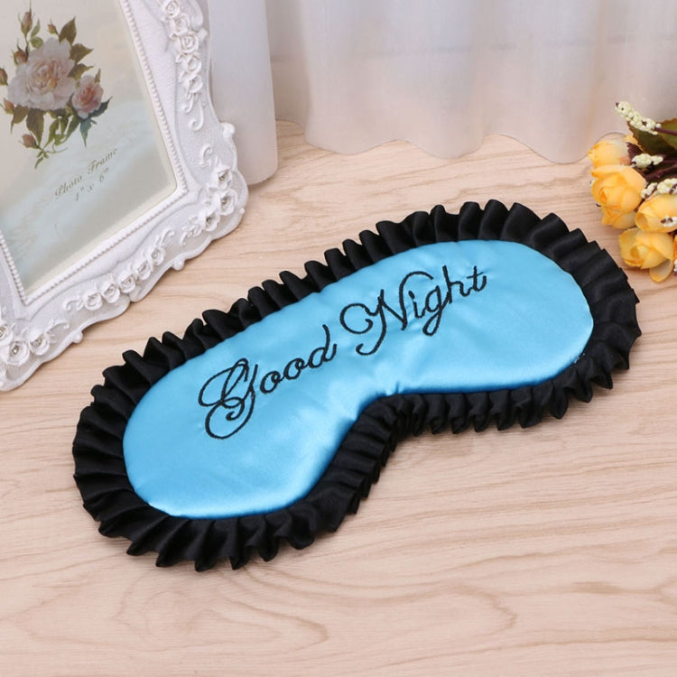 Comfortable Imitation Silk Satin Personalized Travel Sleep Mask Eye Cover(Blue) - free shipping - PMC TechLife - Order now!