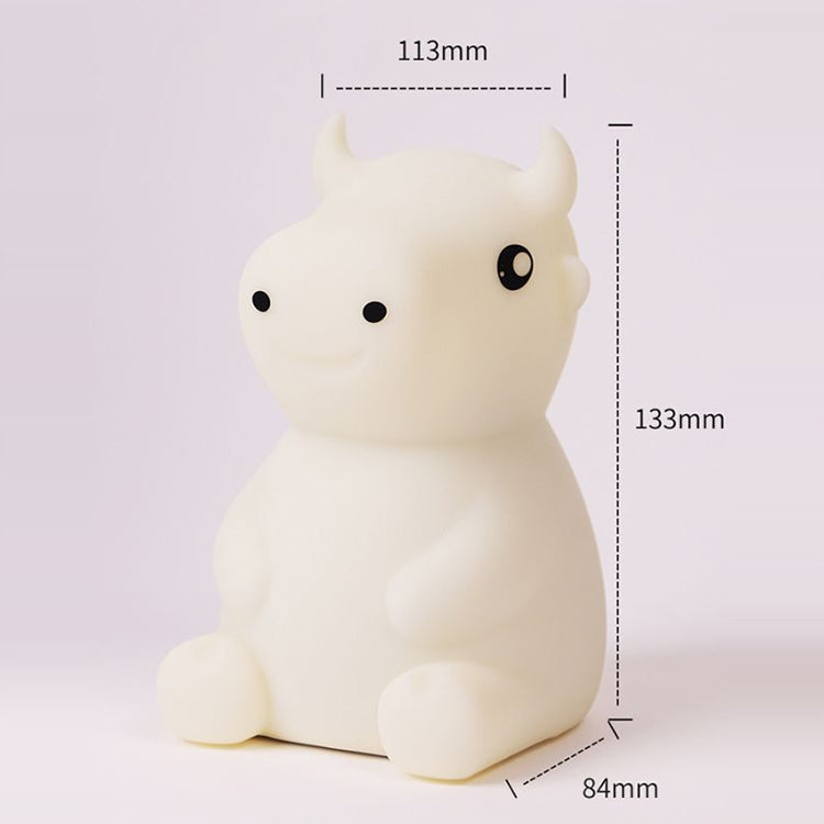 JX-YD-08 Silicone Calf Cow Night Light LED Colorful Dimming Pat Sleeping Bedside Lamp - Night Lights by PMc TechLife | Online Shopping South Africa | PMc TechLife | Buy Now Pay Later Mobicred