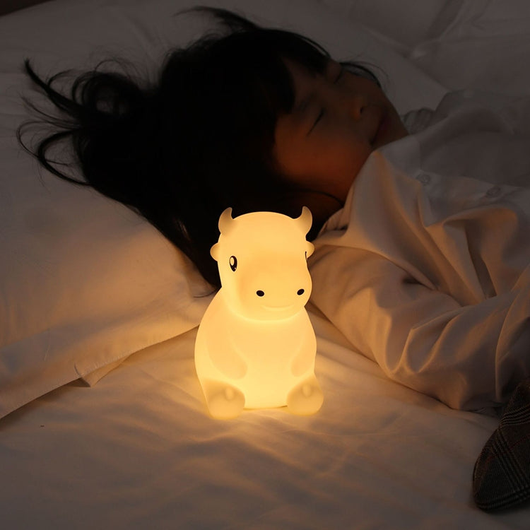 JX-YD-08 Silicone Calf Cow Night Light LED Colorful Dimming Pat Sleeping Bedside Lamp - Night Lights by PMc TechLife | Online Shopping South Africa | PMc TechLife | Buy Now Pay Later Mobicred