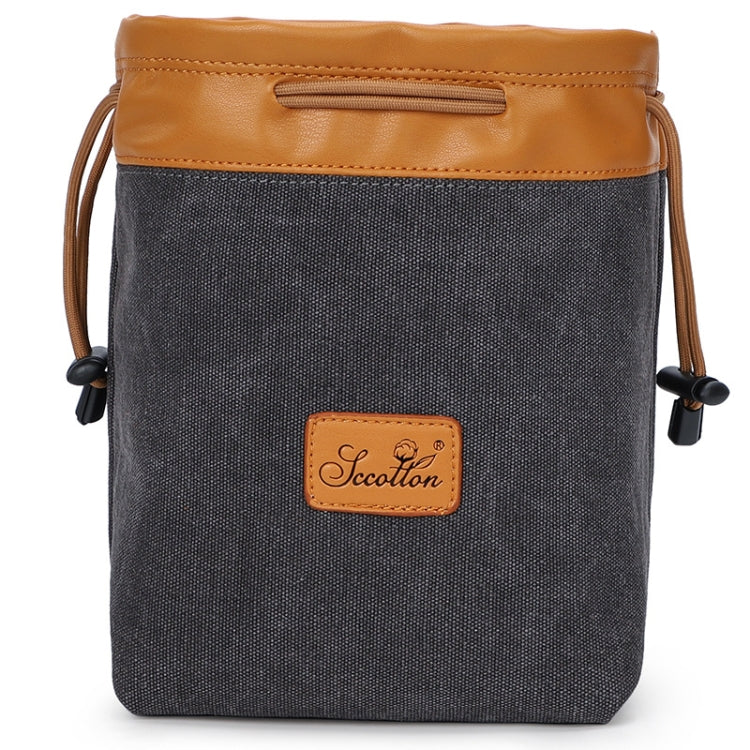 S.C.COTTON Liner Bag Waterproof Digital Protection Portable SLR Lens Bag Micro Single Camera Bag Photography Bag, Colour: Carbon Black M - Lens Bag by PMC TechLife | Online Shopping South Africa | PMC TechLife | Buy Now Pay Later Mobicred