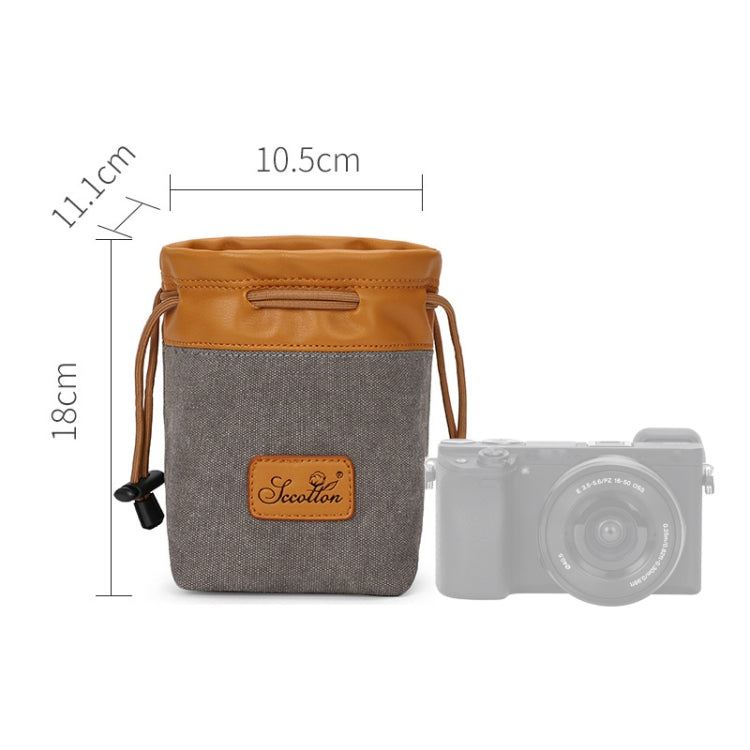 S.C.COTTON Liner Bag Waterproof Digital Protection Portable SLR Lens Bag Micro Single Camera Bag Photography Bag, Colour: Gray S - Lens Bag by PMC TechLife | Online Shopping South Africa | PMC TechLife | Buy Now Pay Later Mobicred