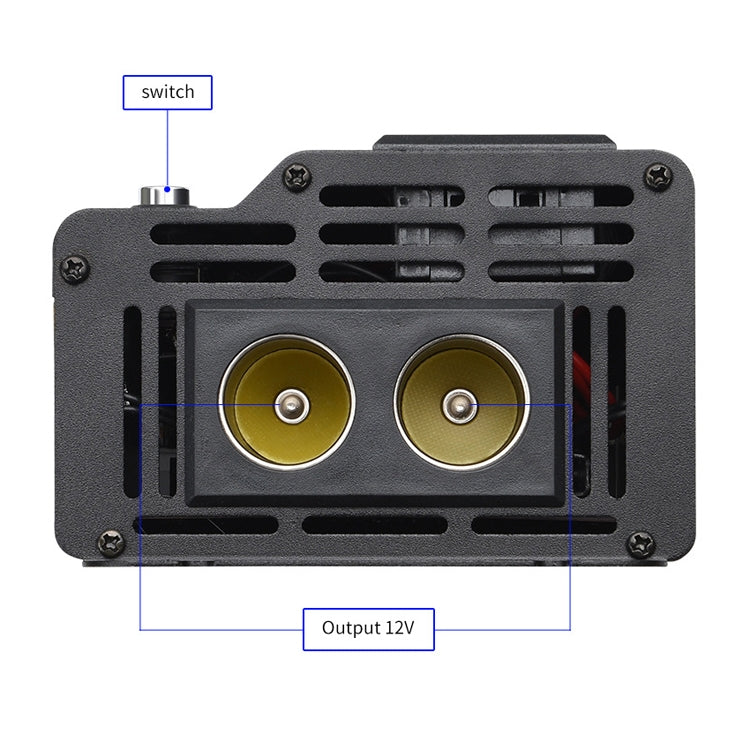 XUYUAN 6000W Car Inverter LED Colorful Atmosphere Light 4 USB Charging Converter, UK Plug, Specification: 24V-220V - Modified Square Wave by PMC TechLife | Online Shopping South Africa | PMC TechLife | Buy Now Pay Later Mobicred