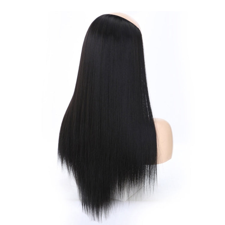 Wig Half Headgear Long Straight Hair U-Shaped Wig Headgear, Colour: 4.US-2# Natural Black - free shipping - PMC TechLife - Order now!