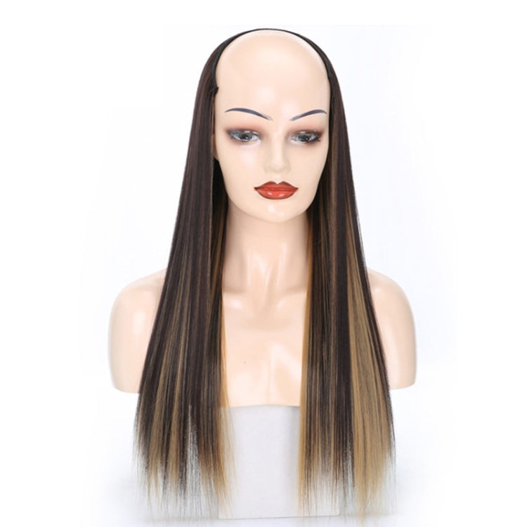 Wig Half Headgear Long Straight Hair U-Shaped Wig Headgear, Colour: 6.US-4H27# - free shipping - PMC TechLife - Order now!