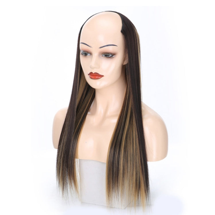 Wig Half Headgear Long Straight Hair U-Shaped Wig Headgear, Colour: 6.US-4H27# - free shipping - PMC TechLife - Order now!