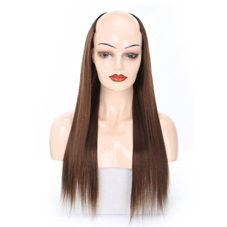 Wig Half Headgear Long Straight Hair U-Shaped Wig Headgear, Colour: 7.US-4M30# Linen - free shipping - PMC TechLife - Order now!