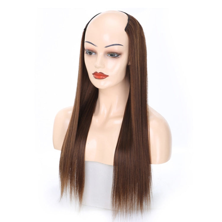 Wig Half Headgear Long Straight Hair U-Shaped Wig Headgear, Colour: 7.US-4M30# Linen - free shipping - PMC TechLife - Order now!